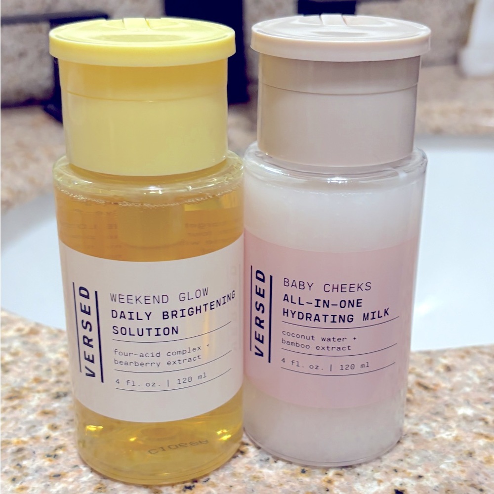 Versed Skincare Duo - Brightening Solution and Hydrating Milk